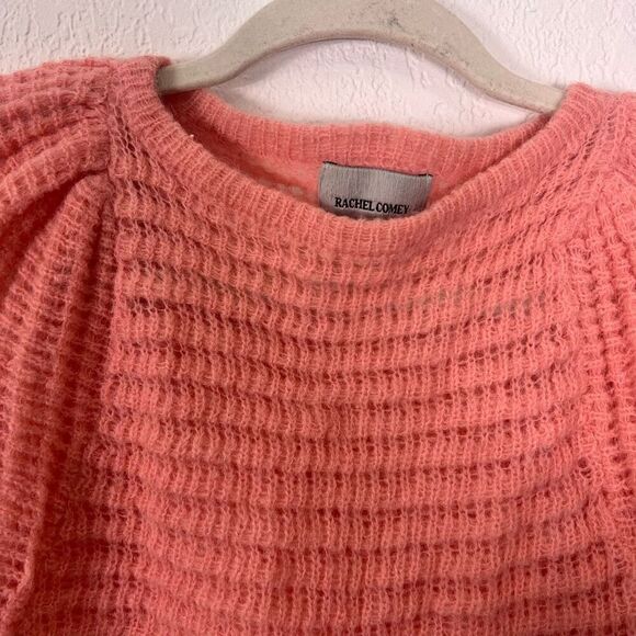 Rachel Comey Pink Waffle Knit Alpaca & Nylon Pullover Sweater - Picture 2 of 8